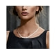 Perlen Halskette mit Weissen Zuchtperlen und 750/1000 Gelbgold-Verschluss
