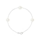 3 White Freshwater Pearls Bracelet and 750/1000 White Gold