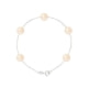 Bracelet 5 Perles de culture Rose Naturel et Or Blanc 750/1000
