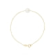 White Freshwater Pearl Bracelet and 750/1000 Yellow Gold