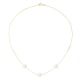 3 White Freswhater Pearl and Yellow Gold 750/1000 Chain Necklace