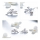 Fairy Earrings with White Swarovski Crystal and 925 Silver