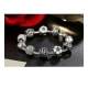 Grey Swarovski Crystal Charm's and Beads Heart Bracelet 