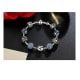 Blue Swarovski Crystal Charm's and Beads Heart Bracelet 