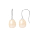 Pink Freshwater Pearls Hooks Earrings and White gold 375/1000