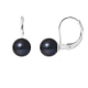 Black Freshwater Pearls Earrings and white gold 375/1000