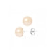 Boucles d'Oreilles Perles de Culture d'eau douce Roses et or Blanc 750/1000
