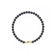 Bracelet Perles de culture Noires 5-6 mm et Fermoir Or jaune 750/1000