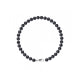 Bracelet Perles de culture Noires 5-6 mm et Fermoir Or Blanc 750/1000