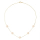 5 Pink Freshwater Pearls Choker Necklace and 750/1000 Yellow Gold