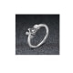 Pirate Skull Adjustable Ring in Silver 925