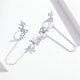 Fairy Clips Earrings made with Blue Crystal from Swarovski and 925 Silver
