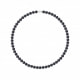 Perlen Halskette mit Schwarze Zuchtperlen und 750/1000 Weißgold -Verschluss