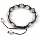 Shamballa white freshwater pearl bracelet